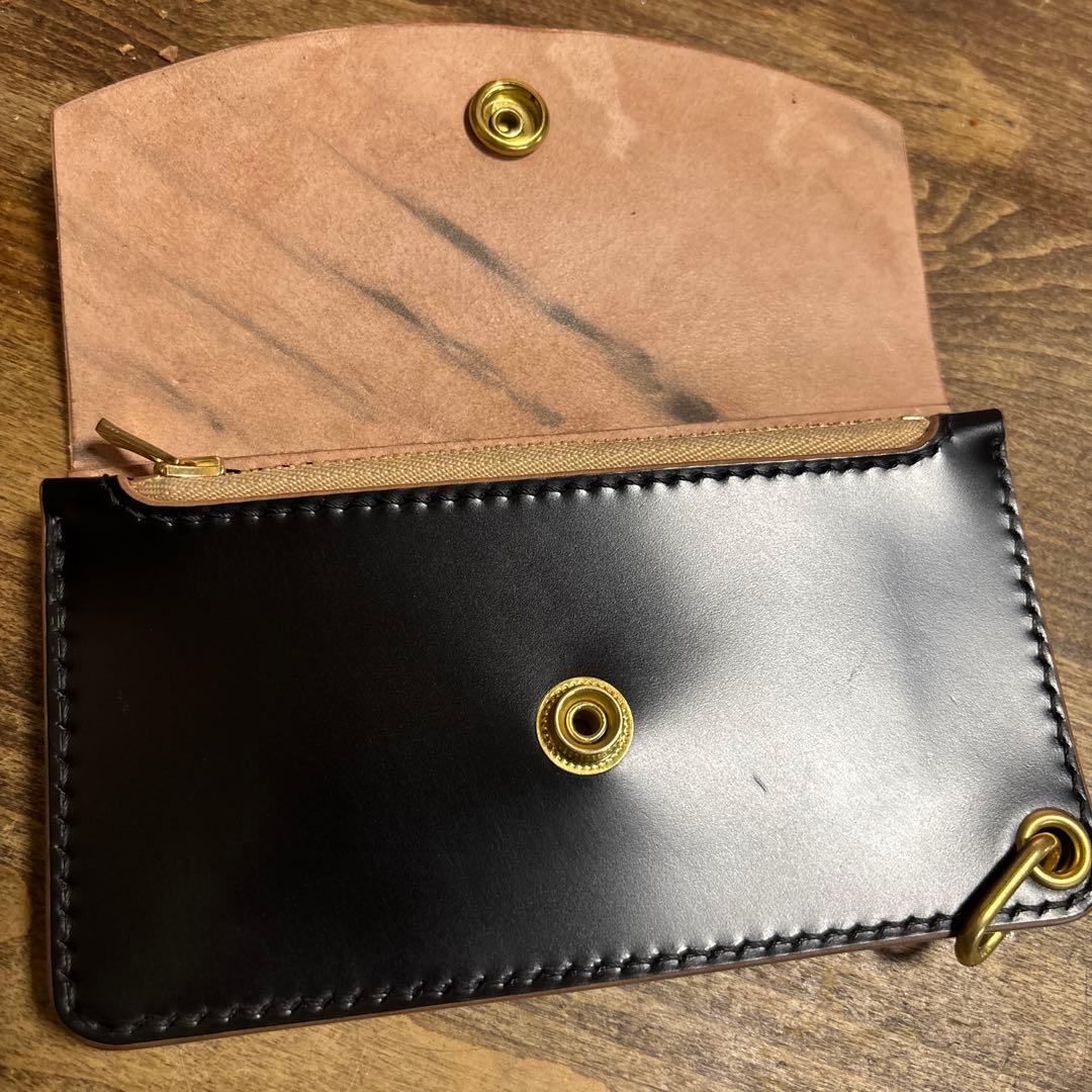 フルコードバン⭐︎ショートトラッカーウォレット⭐︎新喜皮革⭐︎コードバン⭐︎ホーウィン