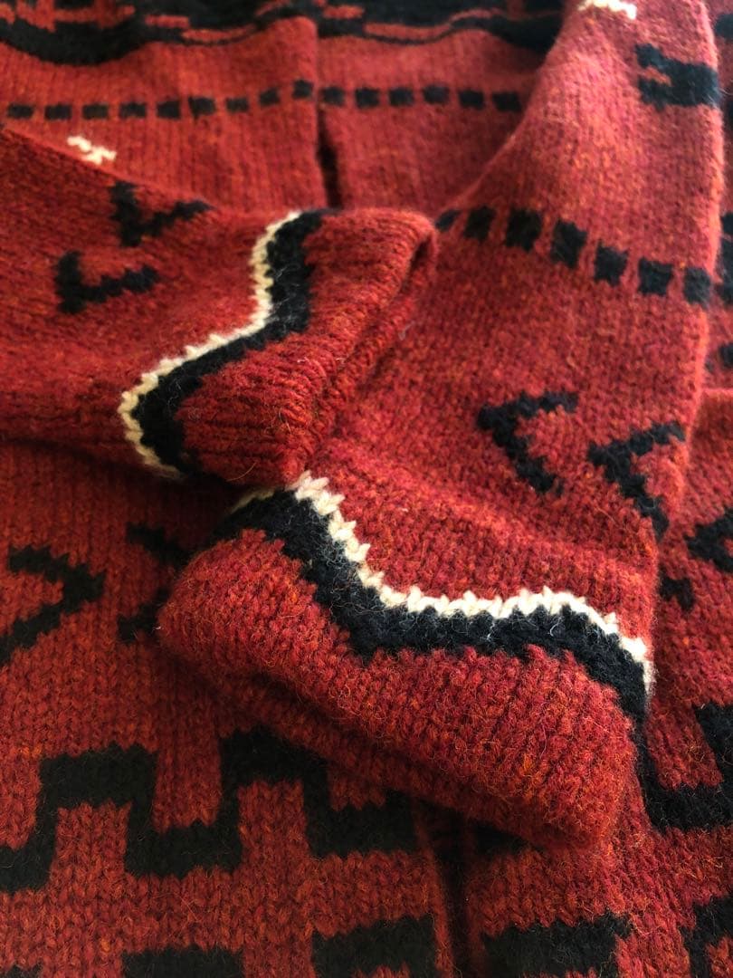 90年代ラルフローレンRalph Lauren ハンドニットショールカラー男女