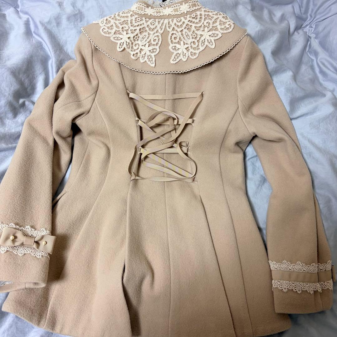 InnocentWorld ブロンシュウールハーフコート　M ミルクティー
