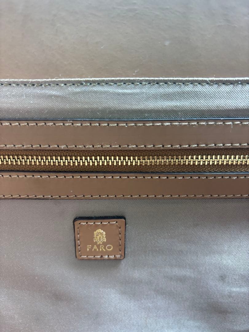 【FARO】定価5万　FLAP BRIEF MAT-LEATHER レザーバッグ