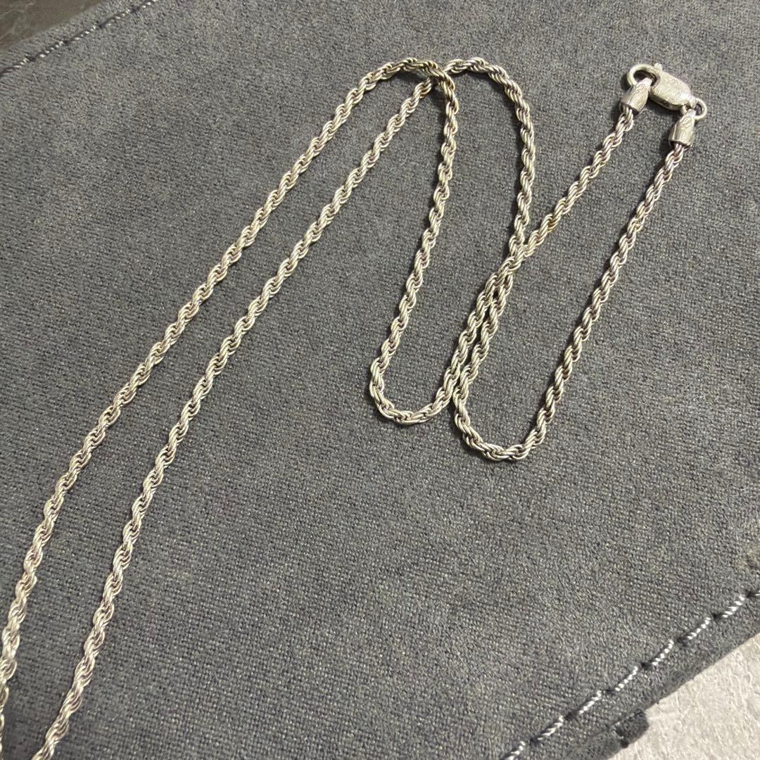 ヴィンテージ ネイティブネックレス ツイストチェーン シルバー925 メンズ