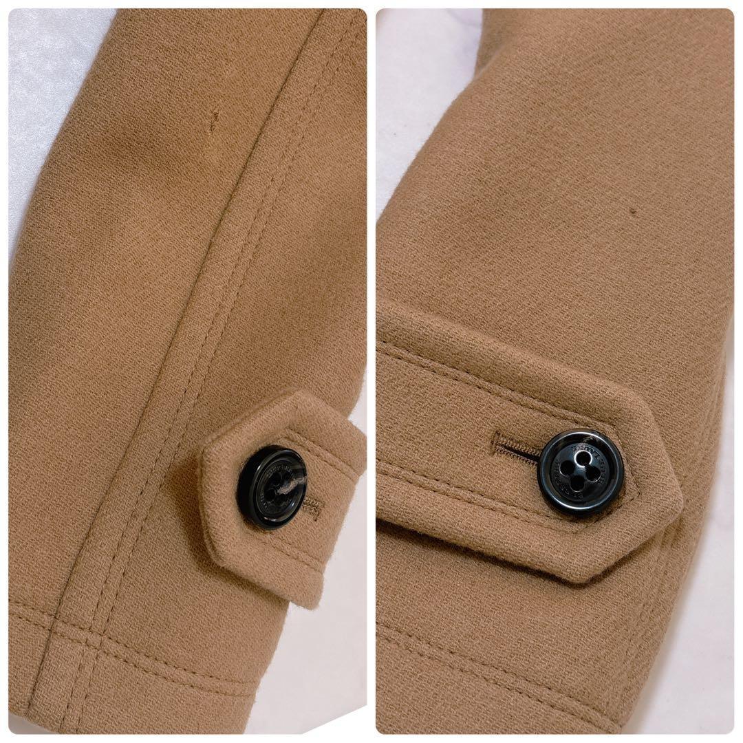 人気☆バーバリー フーデッド ダッフルコート ノバチェック キャメル 36