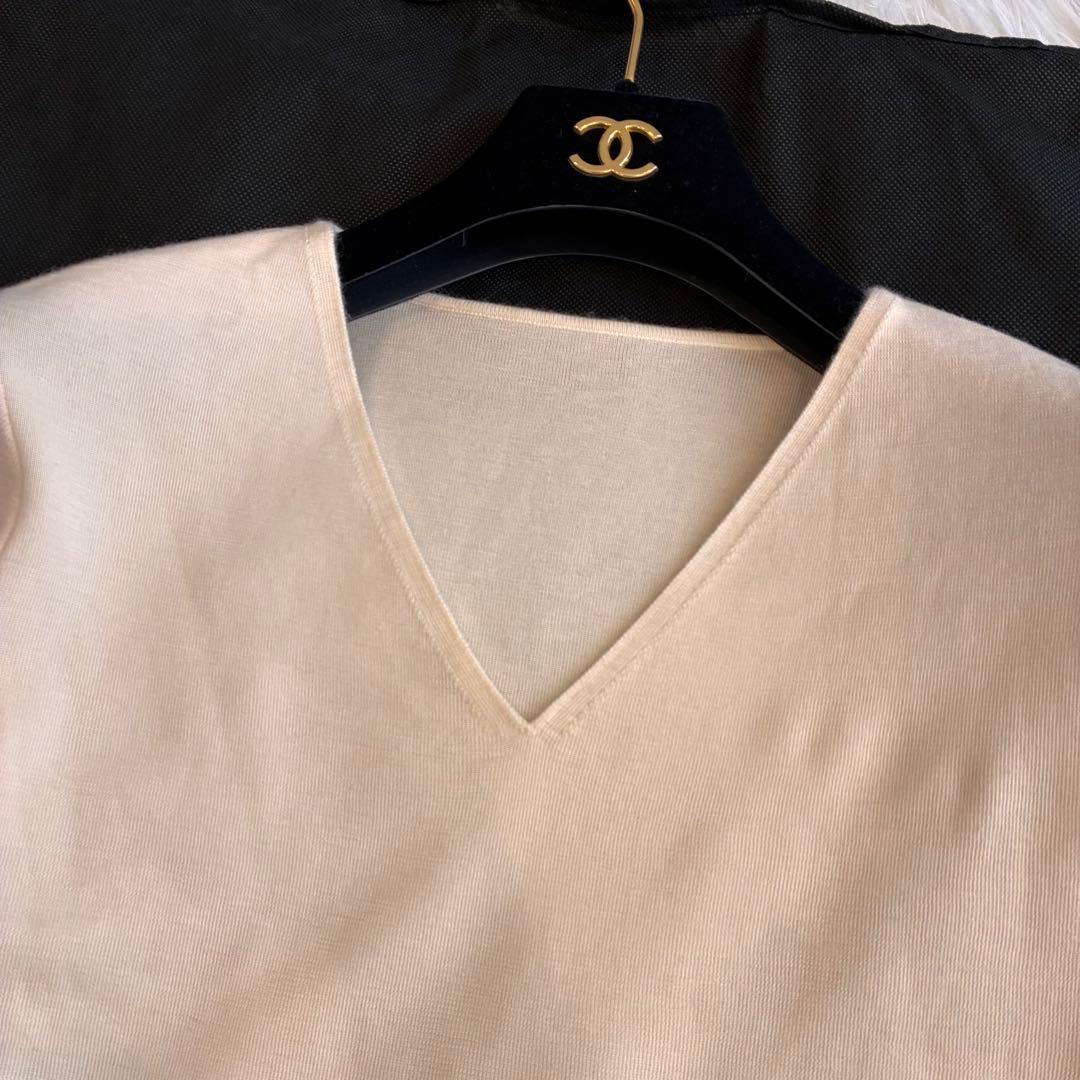 美品♡ フォクシー 袖レースニット カシミヤ シルク　　40 アイボリー