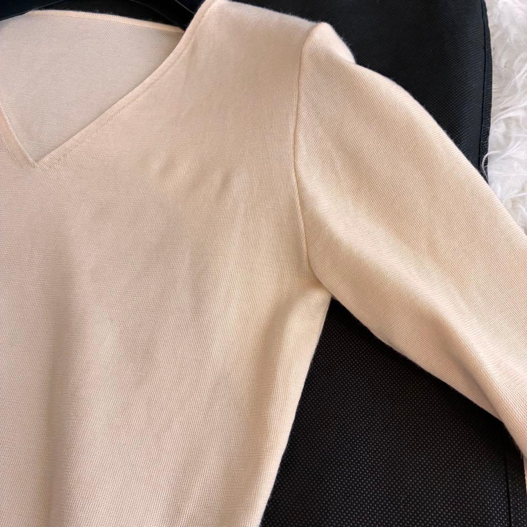 美品♡ フォクシー 袖レースニット カシミヤ シルク　　40 アイボリー
