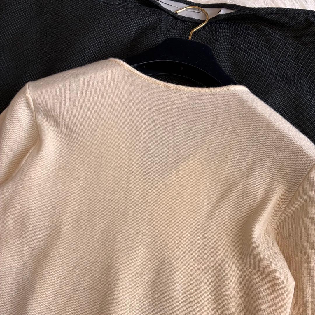 美品♡ フォクシー 袖レースニット カシミヤ シルク　　40 アイボリー