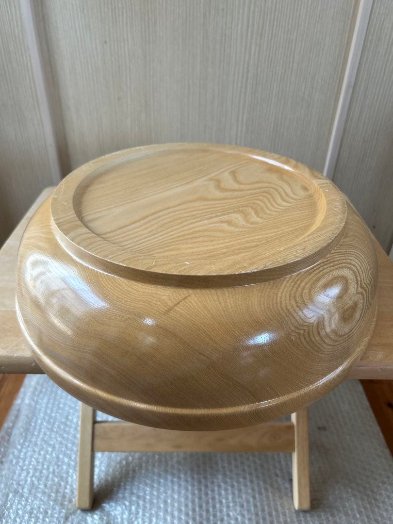 大型　未使用保管　信州木曽 小椋製盆所 木地鉢 こね鉢 くりぬき伝統工芸すしの器