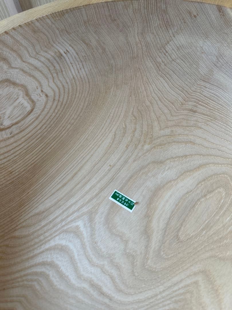 大型　未使用保管　信州木曽 小椋製盆所 木地鉢 こね鉢 くりぬき伝統工芸すしの器