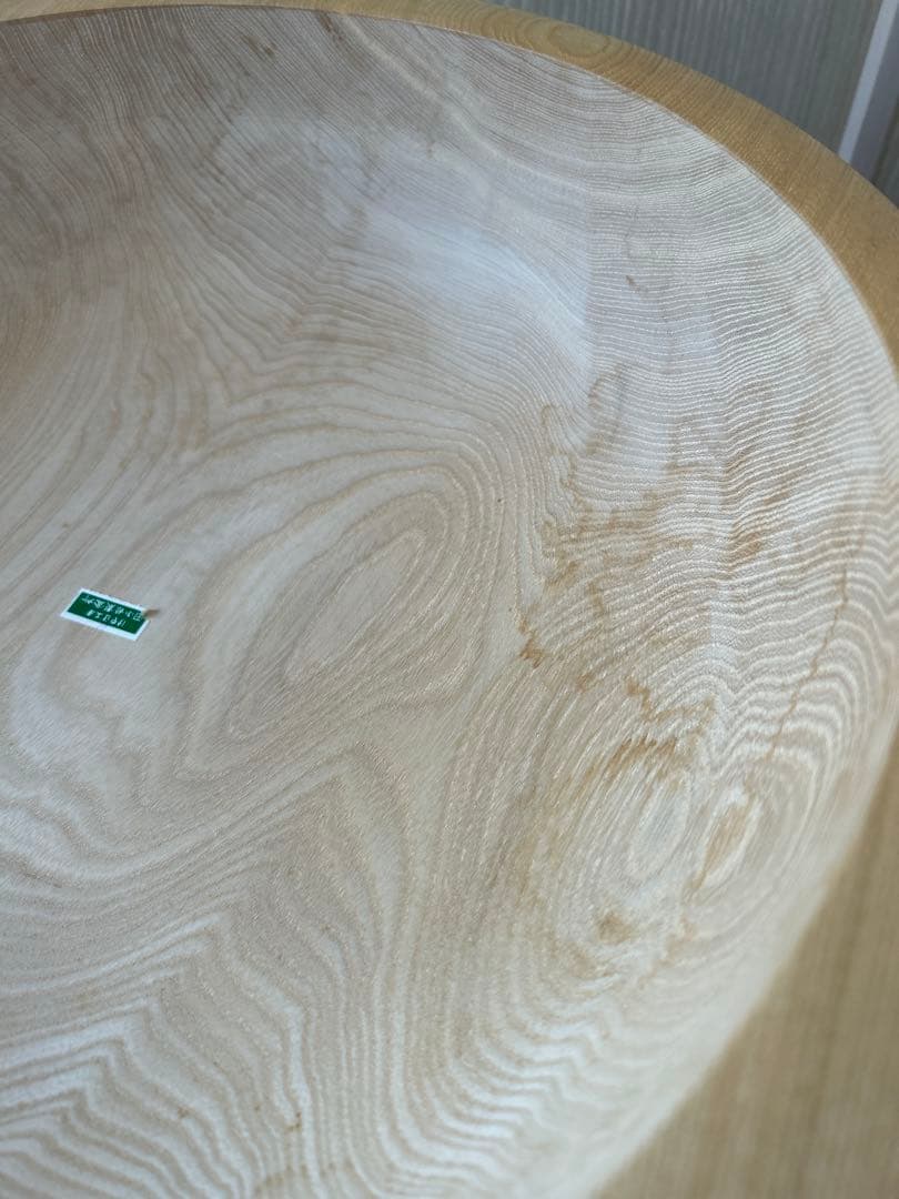 大型　未使用保管　信州木曽 小椋製盆所 木地鉢 こね鉢 くりぬき伝統工芸すしの器