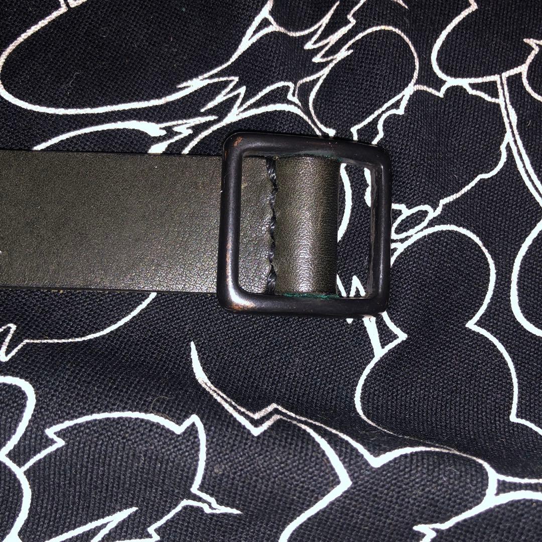 Yohji Yamamoto POUR HOMME レザー　ブラック　ベルト