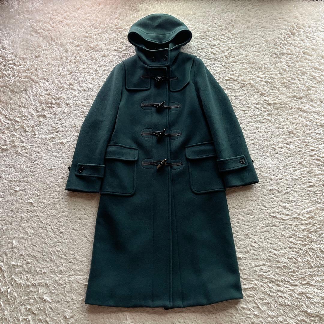 マッキントッシュロンドン ダッフルコート フード ウール 深緑 38