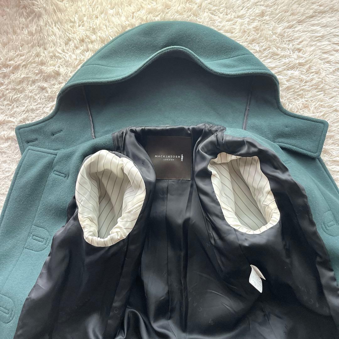 マッキントッシュロンドン ダッフルコート フード ウール 深緑 38