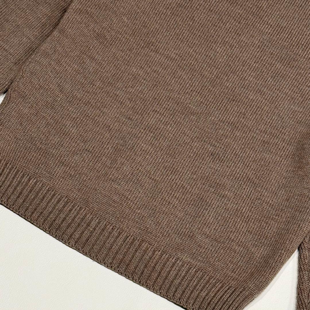 極美品 ザノーネ タートルネックニット 5ゲージ ブラウン 46