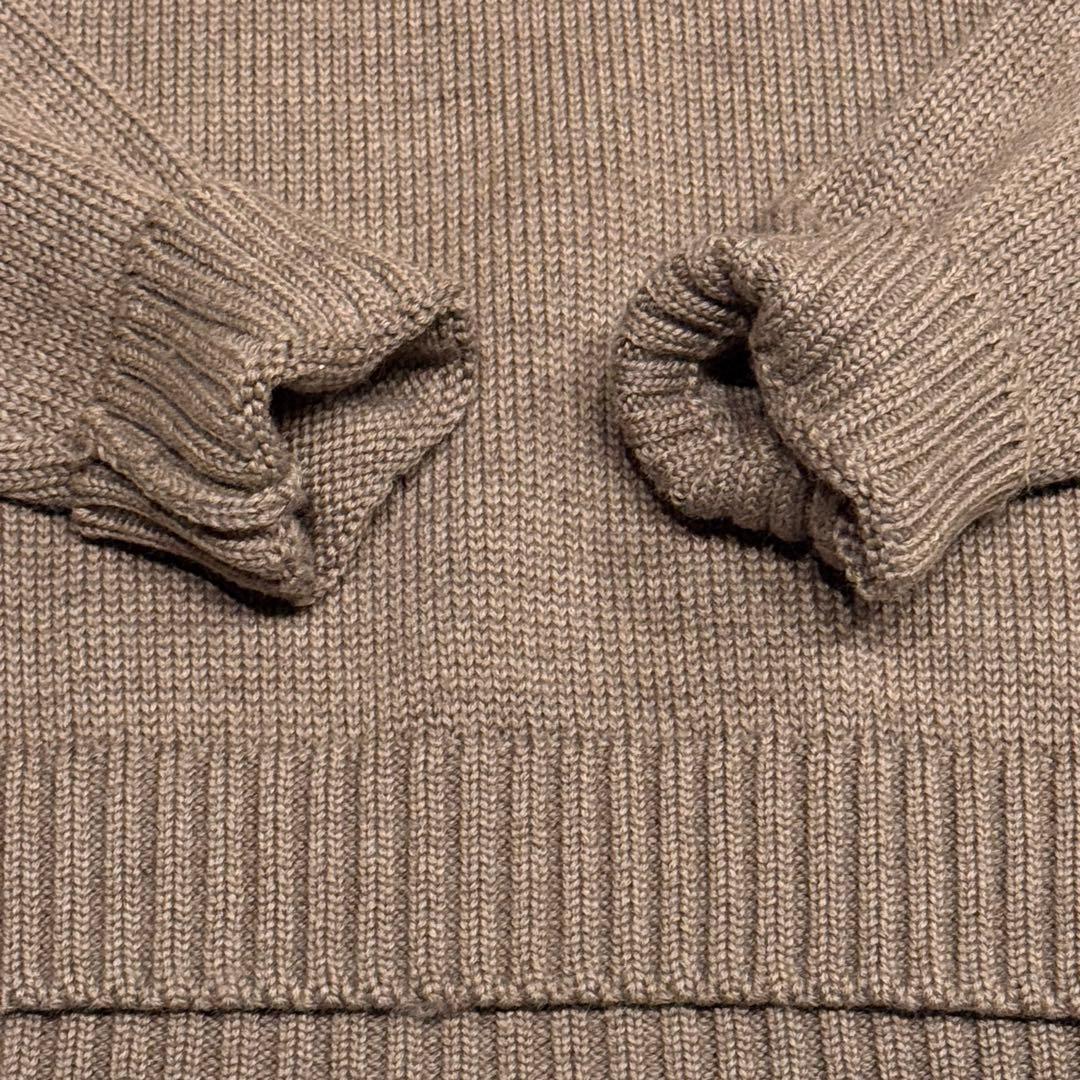 極美品 ザノーネ タートルネックニット 5ゲージ ブラウン 46