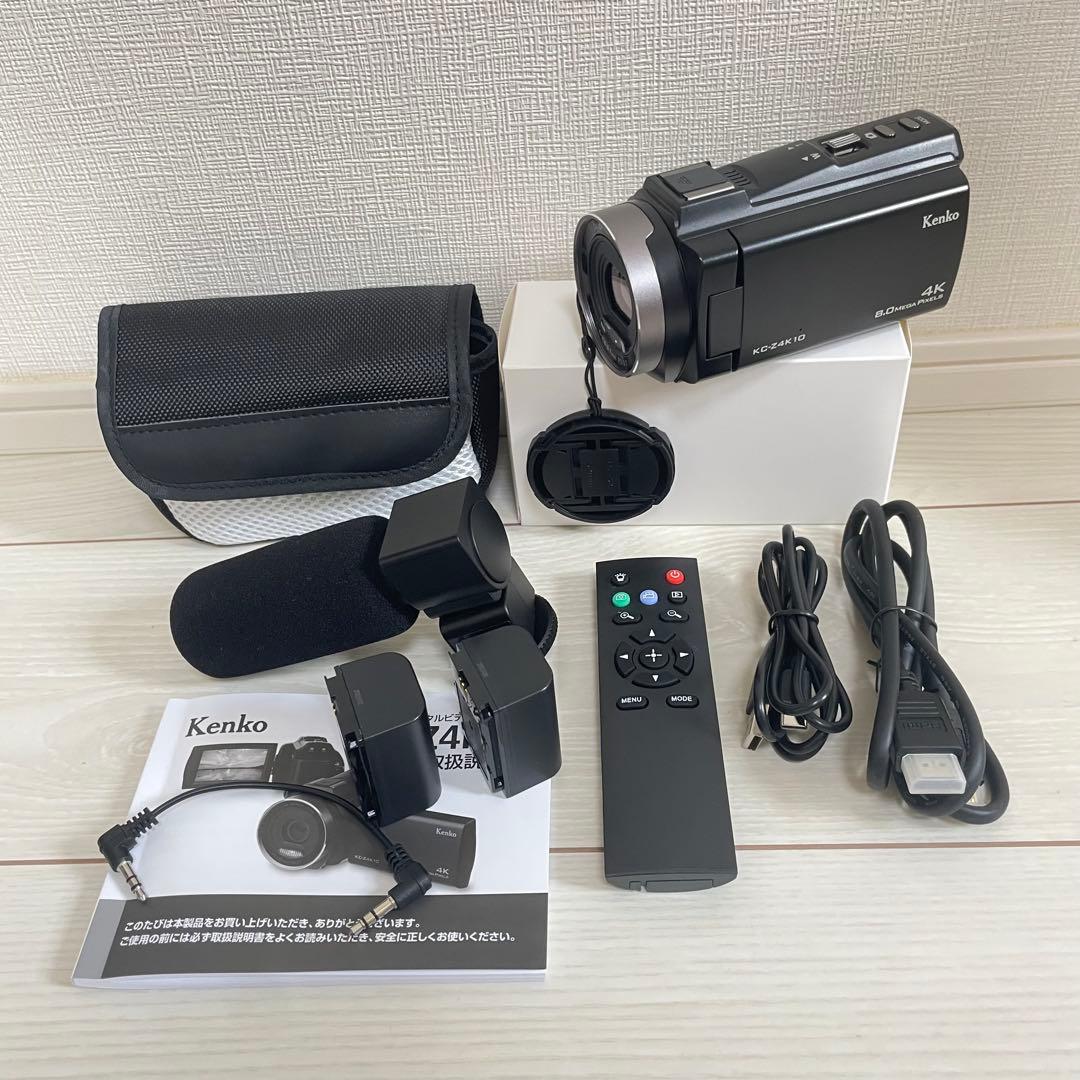 Kenko KC-Z4K10 デジタルビデオカメラ＋予備充電池1個付き