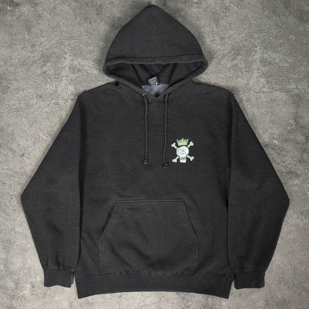 old stussy 90s 00s スカル スウェット パーカー ステューシー