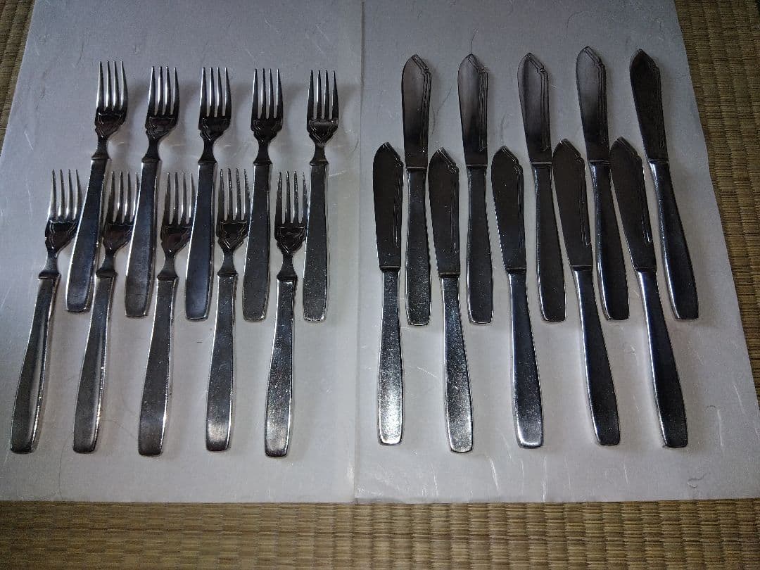 シルバー 魚用、ナイフ、フォ−ク10個セット