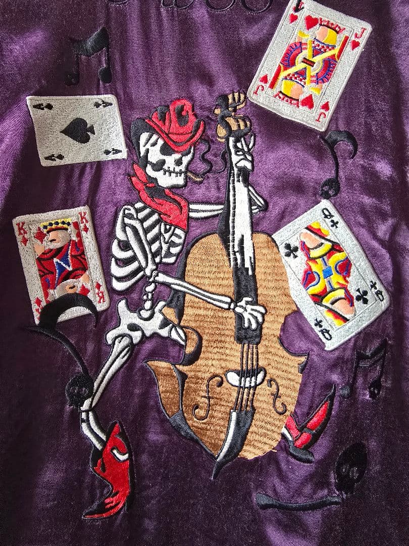 ヒューストン、スカジャン、スカル刺繍、検索/テーラー東洋、フェローズ、ロカビリー