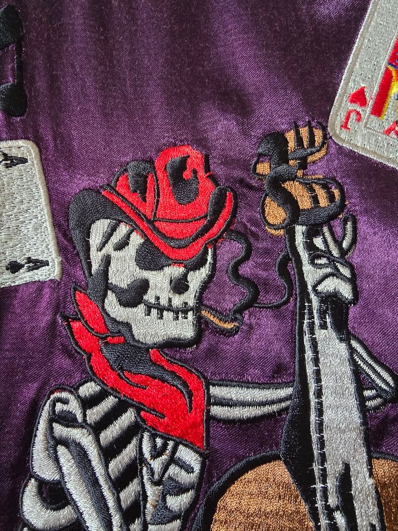 ヒューストン、スカジャン、スカル刺繍、検索/テーラー東洋、フェローズ、ロカビリー