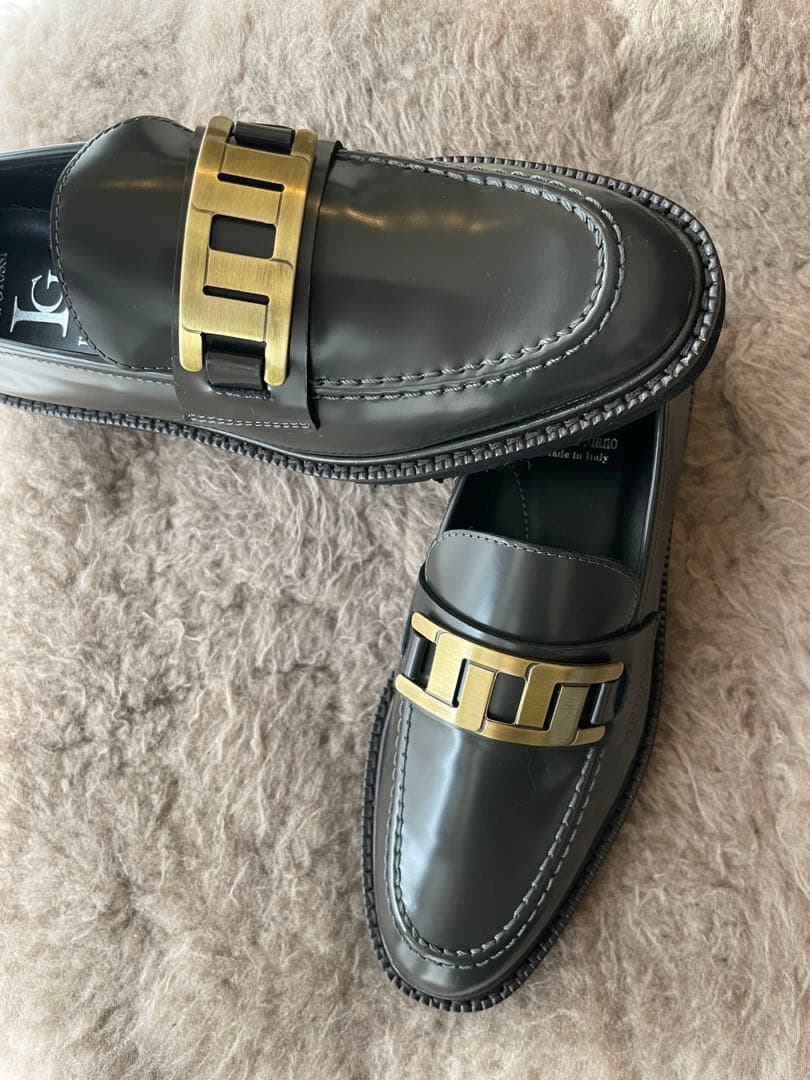 Luca Grossi グレー ローファー新品未使用品