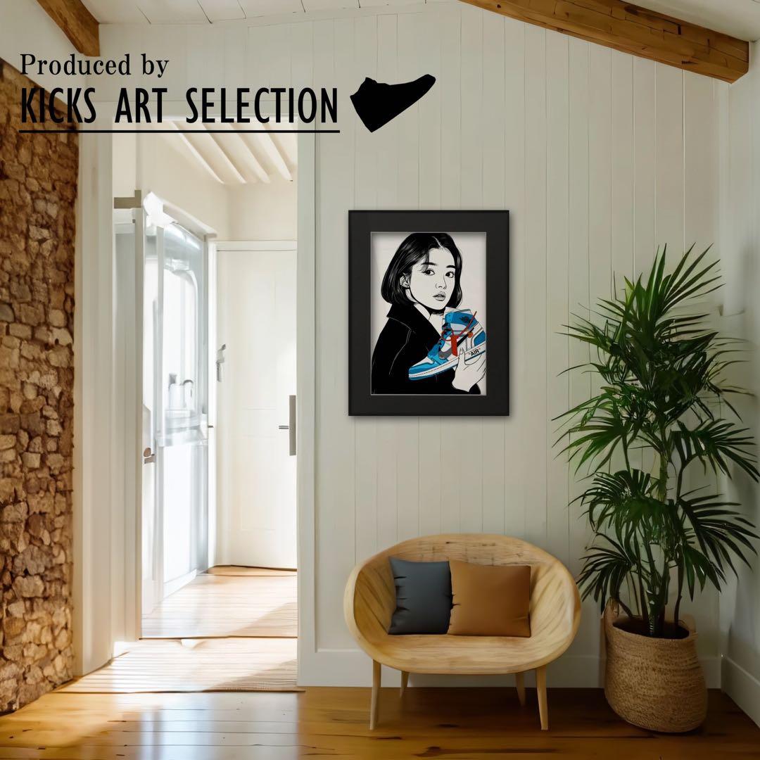 エアジョーダン1 オフホワイト kyneバックサイドワークス/スニーカーポスター