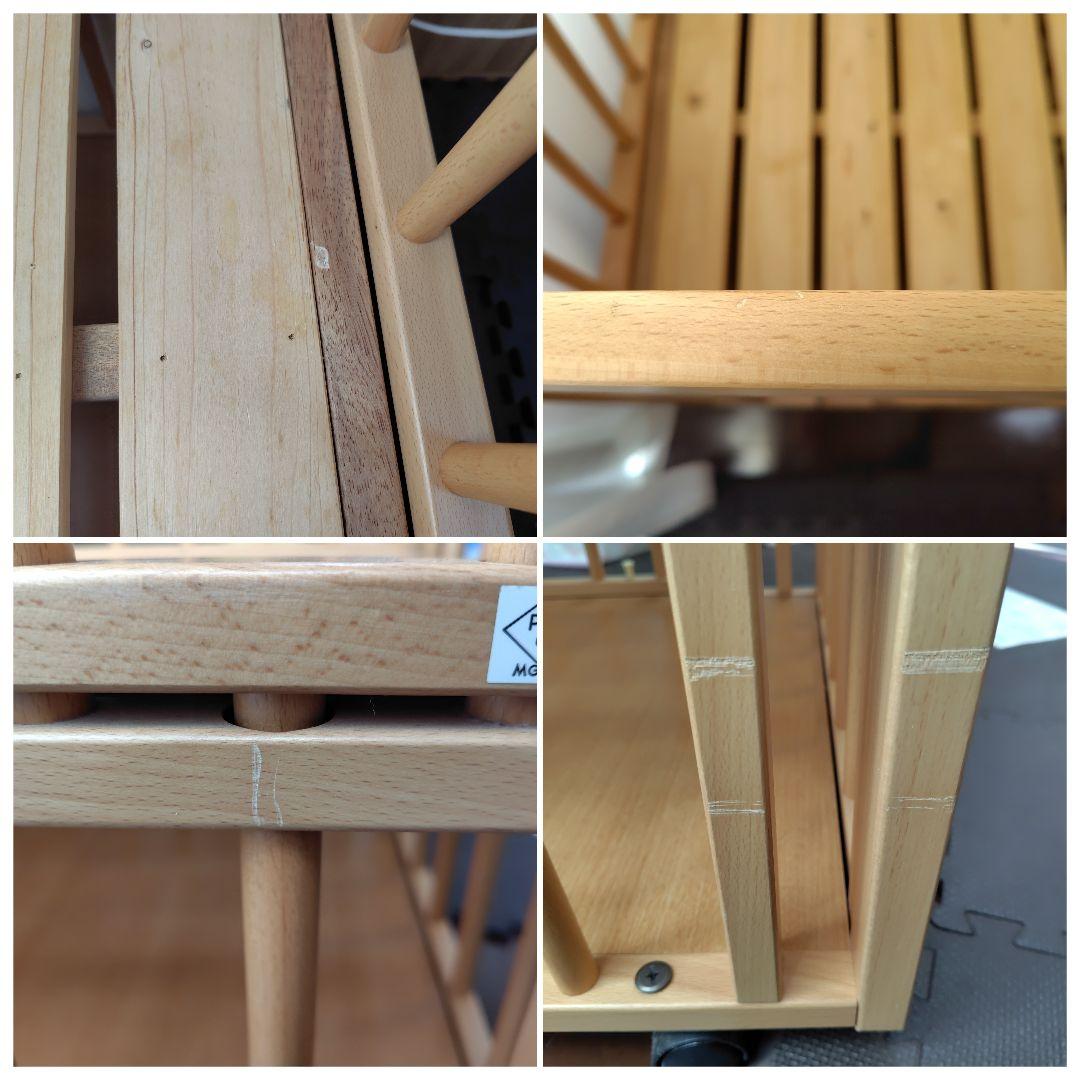 ミニベビーベッド　L型　プチベリー　日本製　添い寝 ナチュラル　サワベビー