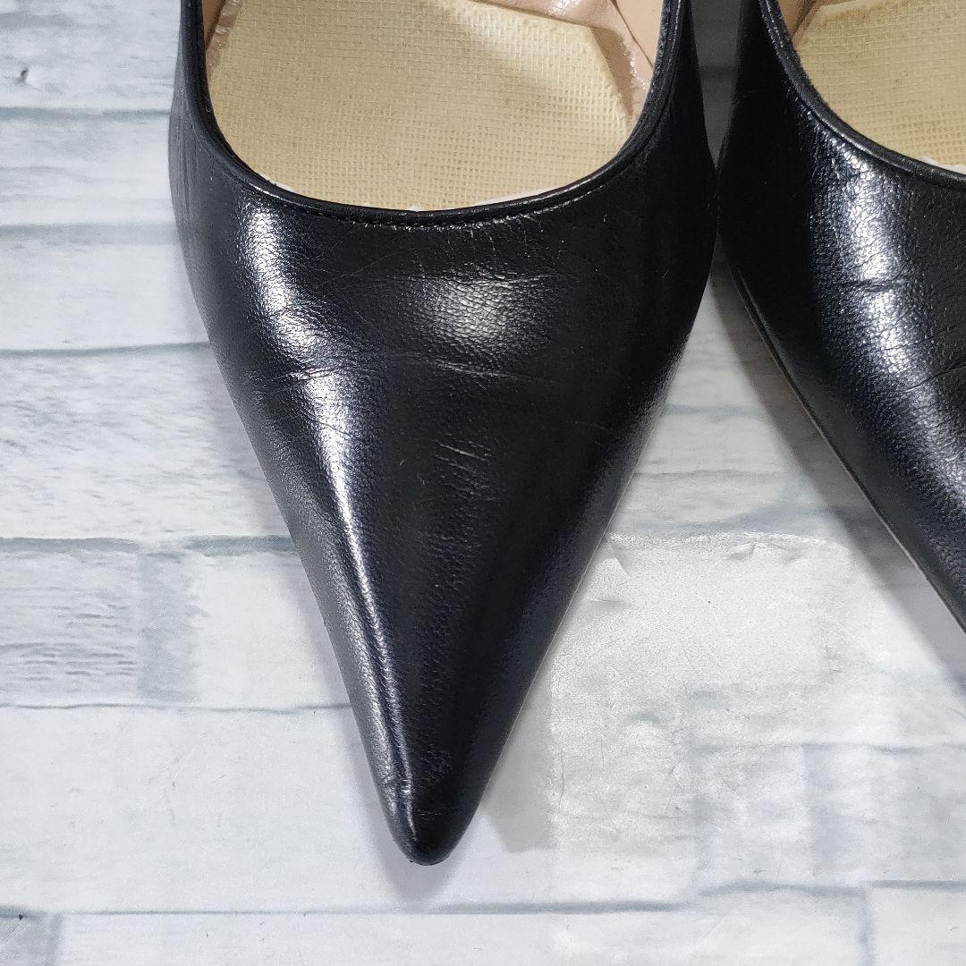 箱付き✨マノロブラニク　レザーパンプス　黒　ポインテッドトゥ　38