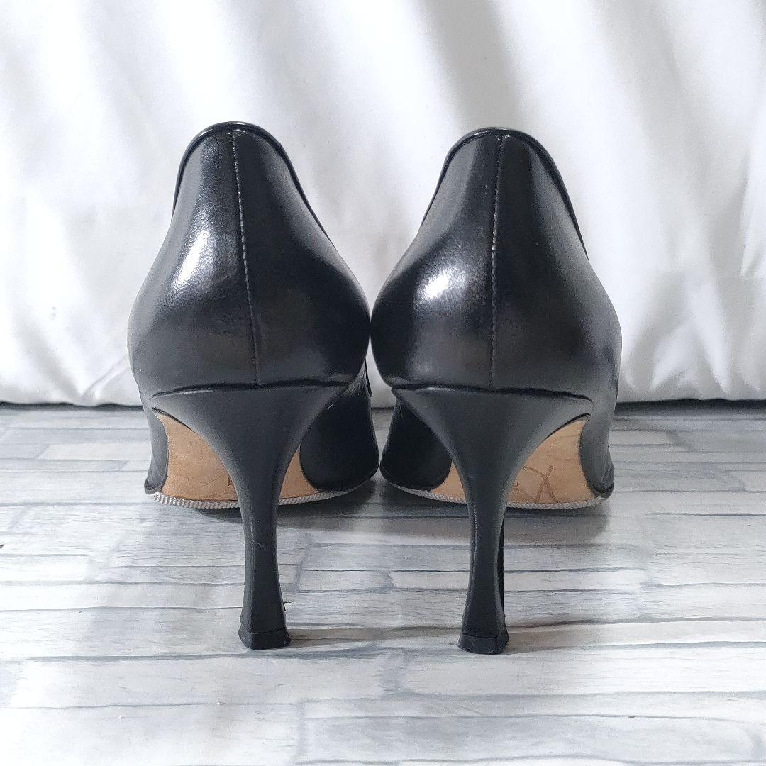 箱付き✨マノロブラニク　レザーパンプス　黒　ポインテッドトゥ　38