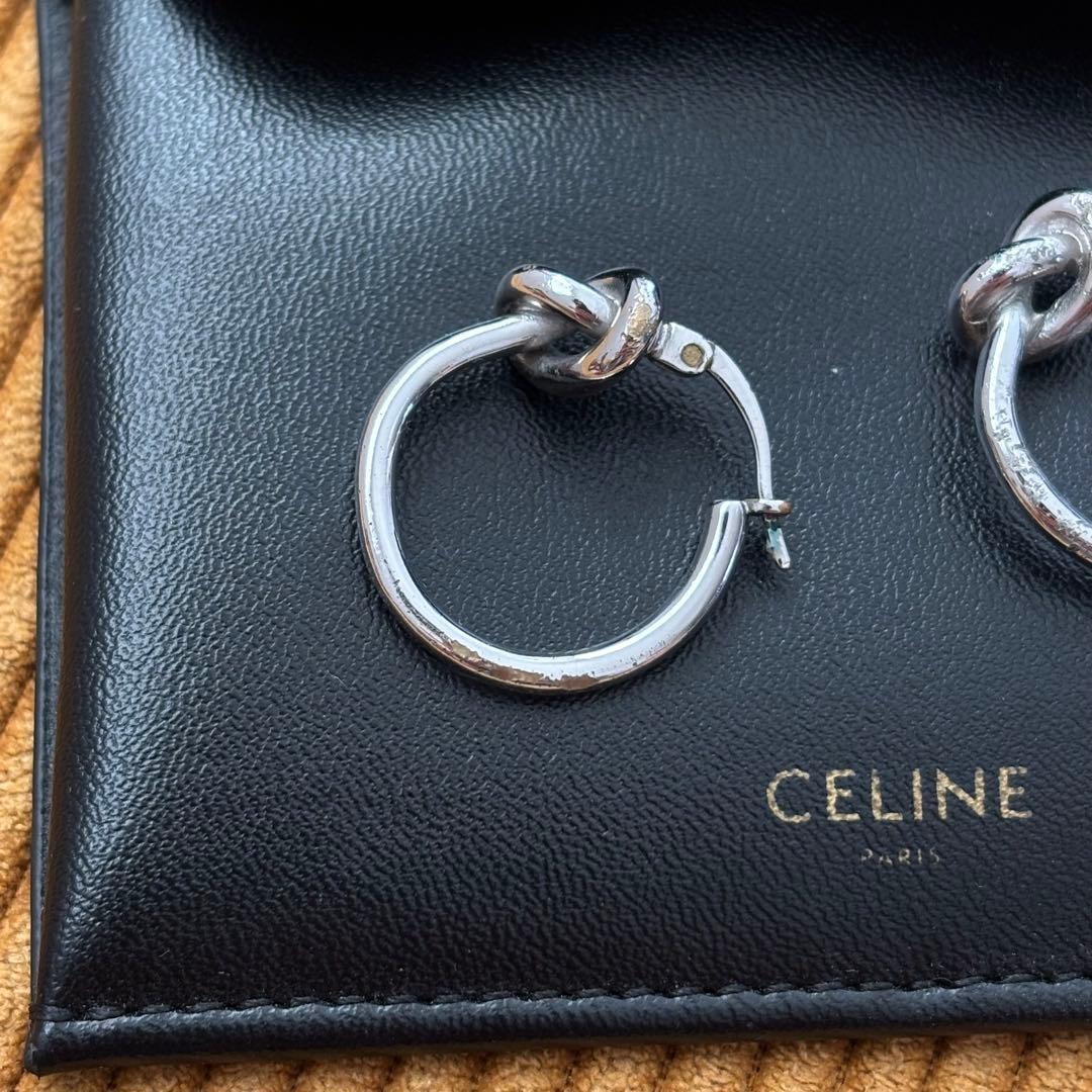 i*i様 CELINE ノットフープピアス　シルバー