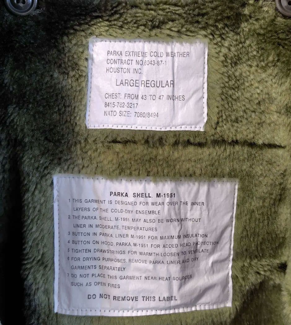 HOUSTON 　M-51　ミリタリージャケット モッズコート　Largeサイズ