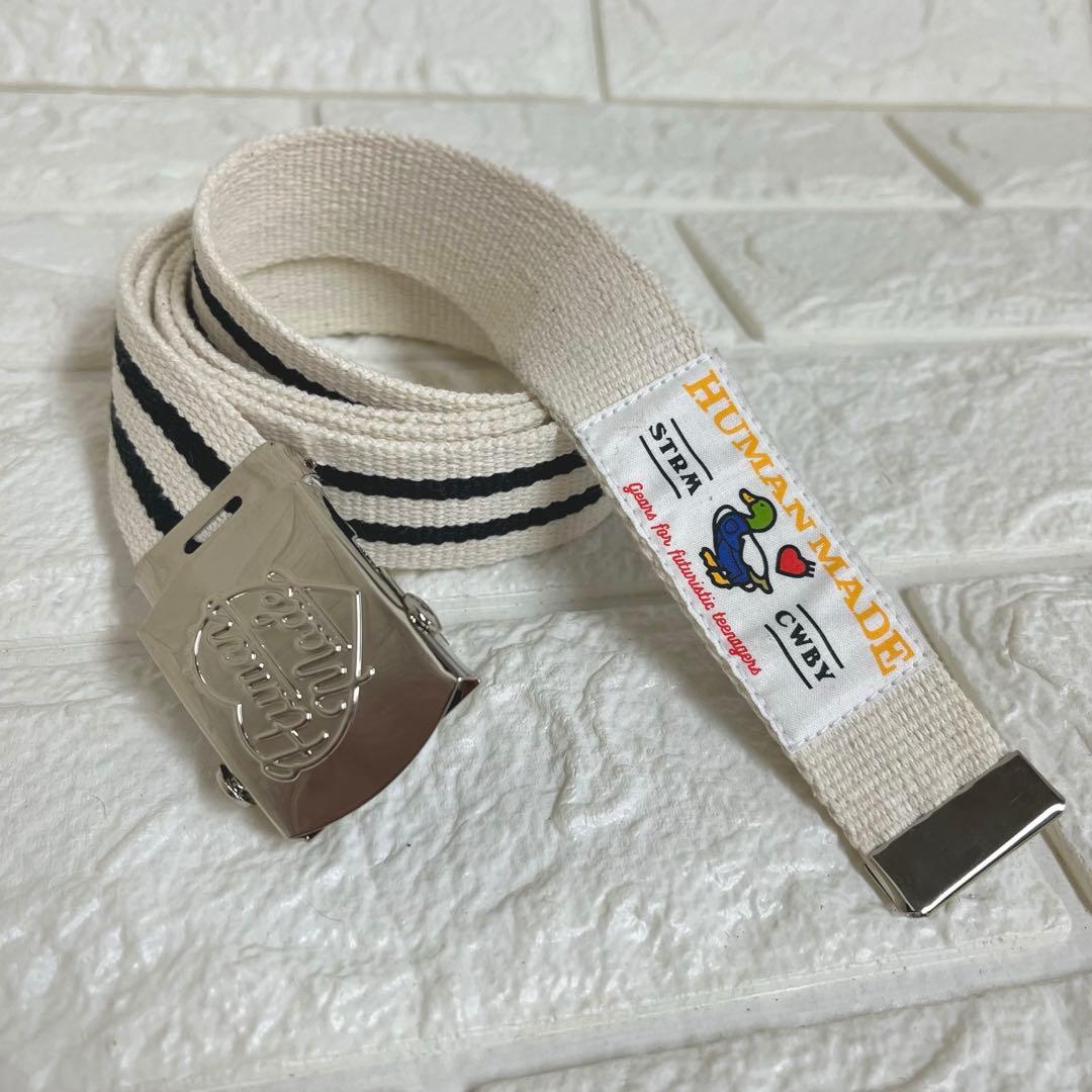 美品　ヒューマンメイド HUMAN MADE ガチャベルト 生成り