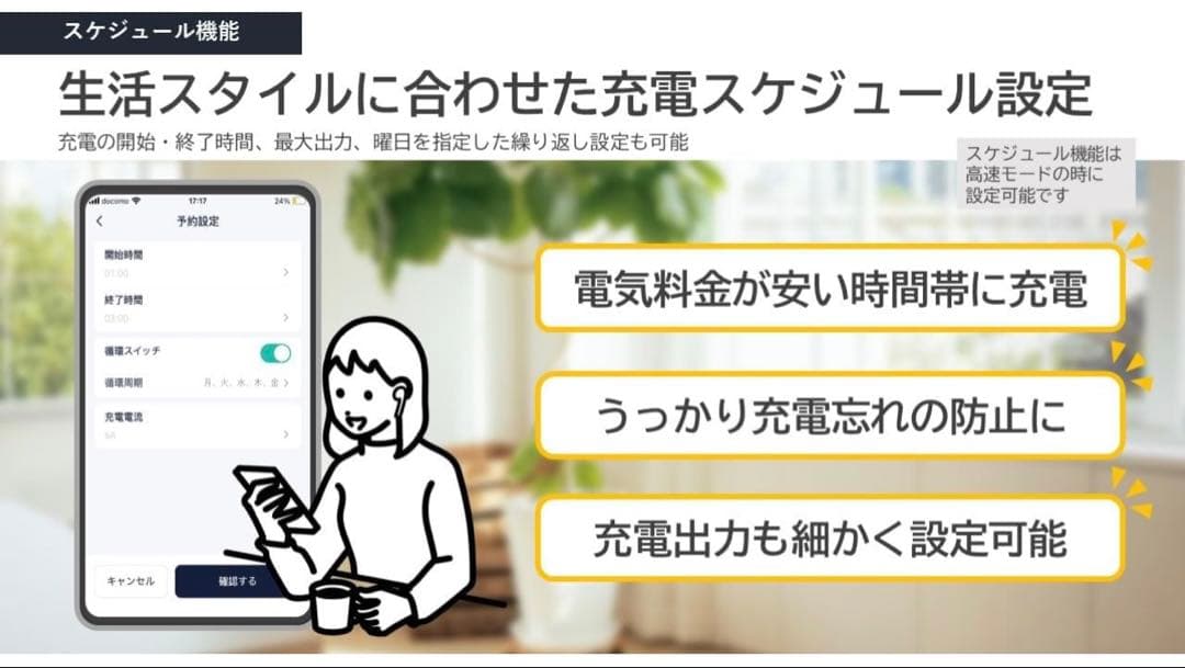 電気自動車 EV充電器 Q-techno QEC-F-01 単相200V 6kw