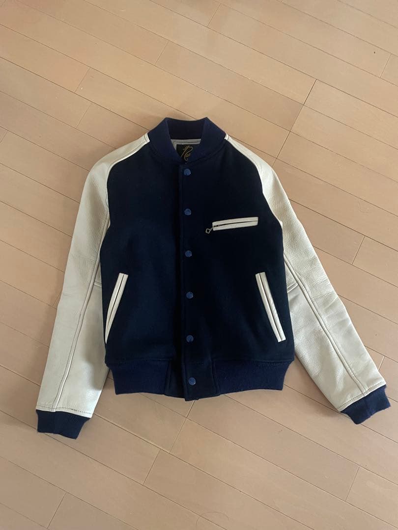 ニードルス　スタジャン　レザー　ネイビー　S 日本製