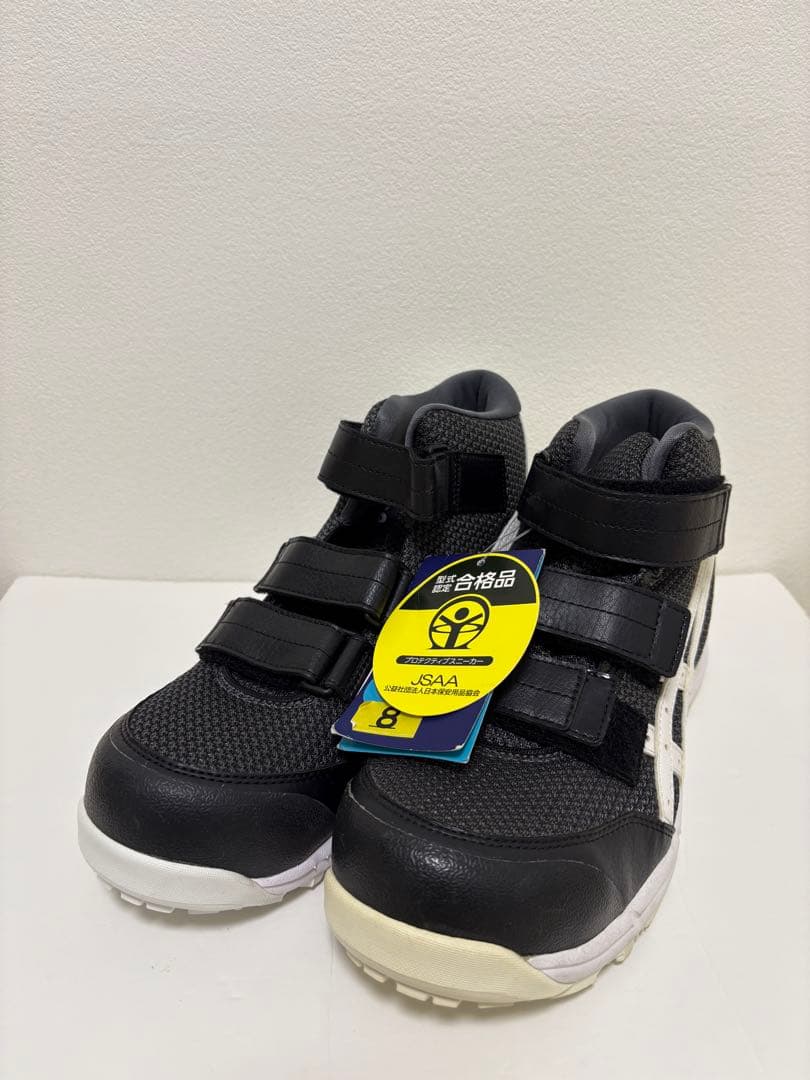 ASICS CP203 ハイカット安全靴 ブラック/ホワイト 25センチ