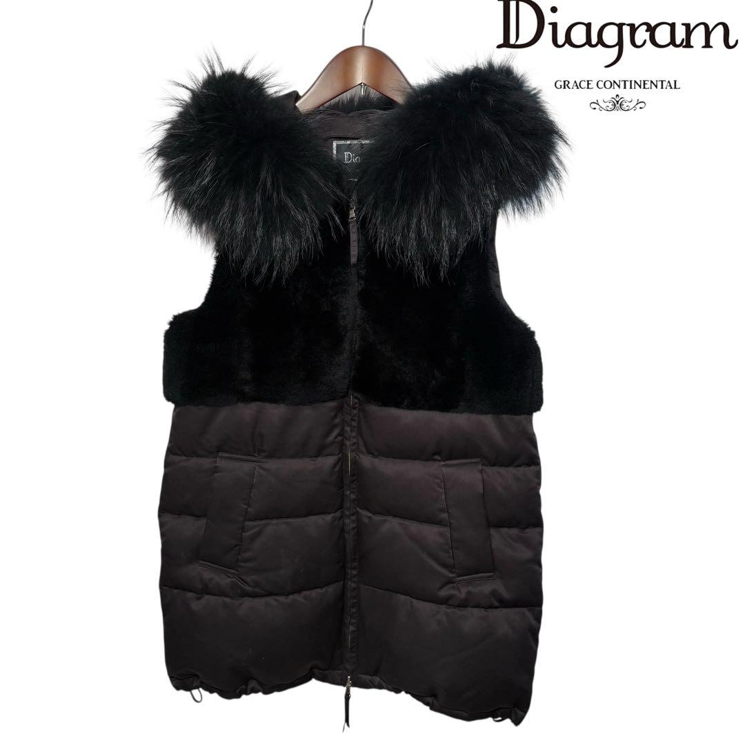 Diagram グレースコンチネンタル　リアルファー　ダウンベスト