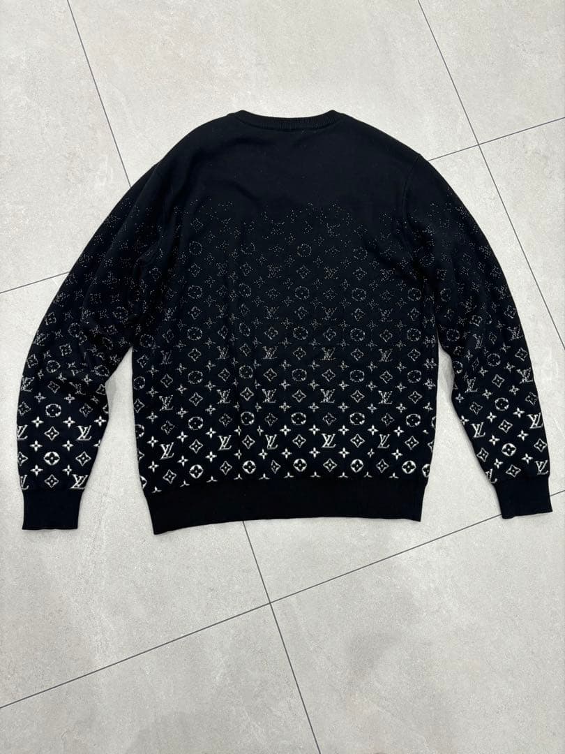 ルイヴィトン LOUIS VUITTON ニット　モノグラム ブラック メンズ