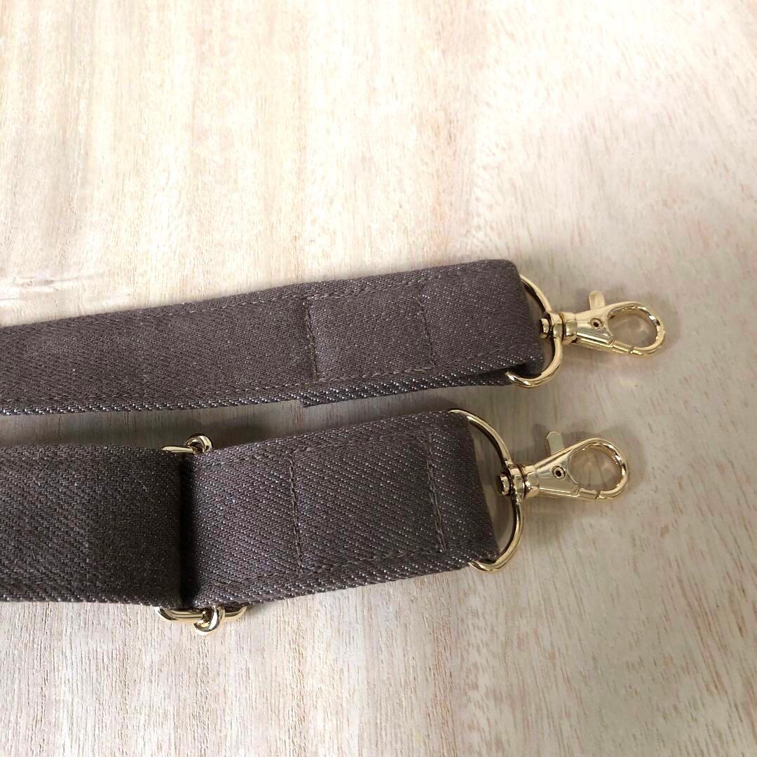 MIHØ　トートバッグ　ブラウン×レッド　【新品デニム】ショルダー紐付き