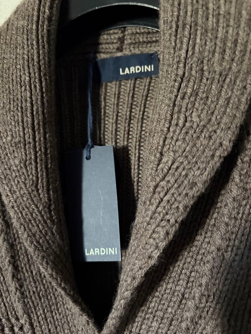 LARDINI ショールカラー ニットカーディガン