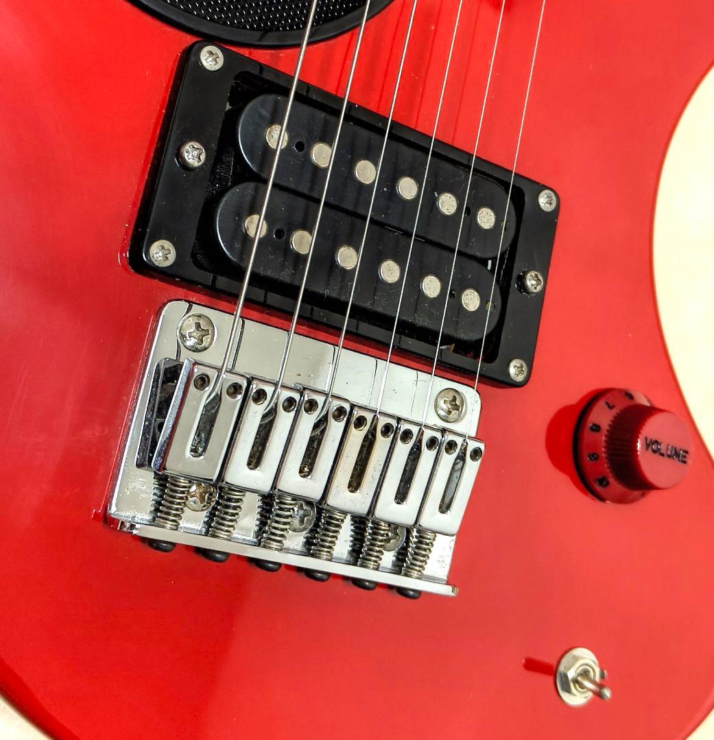 【美品】ZO-3 レッド アンプ内蔵ミニギター ヘッドフォン端子付 ミニギター