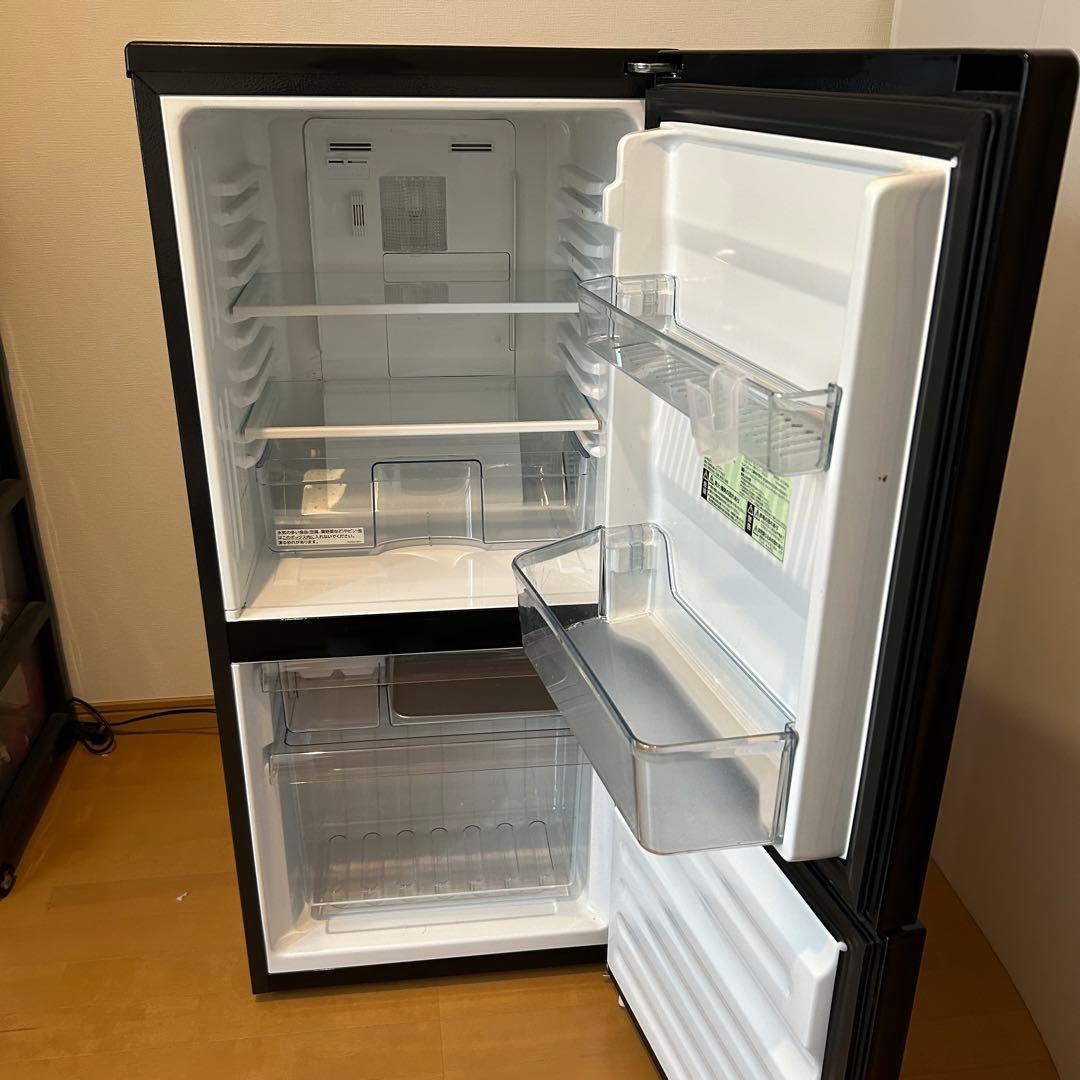 ブラック 2ドア冷蔵庫　ツインバードHR-EJ11型　2020年製
