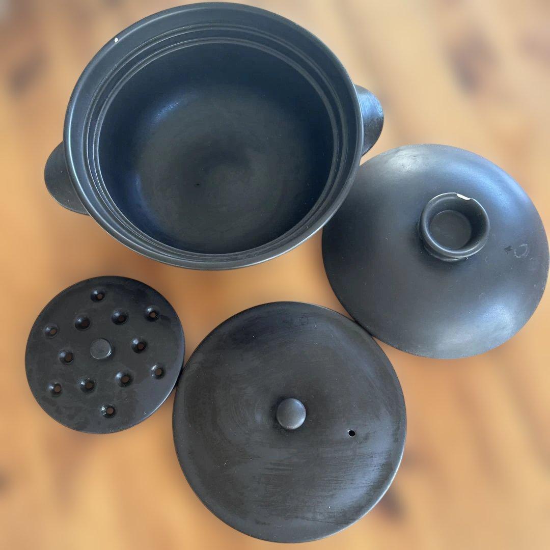 電子レンジ専用　磁性鍋　Mサイズ　両手鍋　電磁波対策