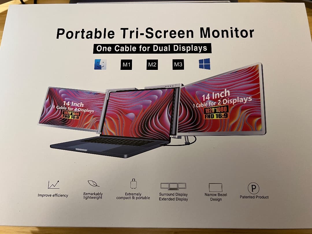 トリプルディスプレイ_14インチデュアルモニターマルチディスプレイ