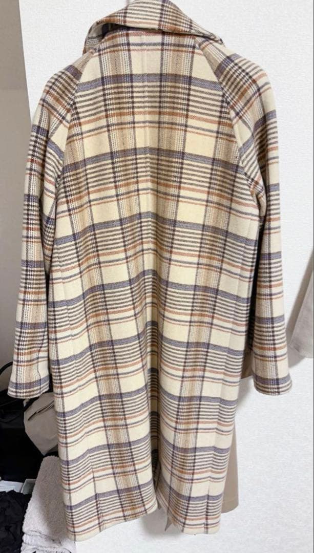 PUBLIC TOKYO チェック柄ロングコート
