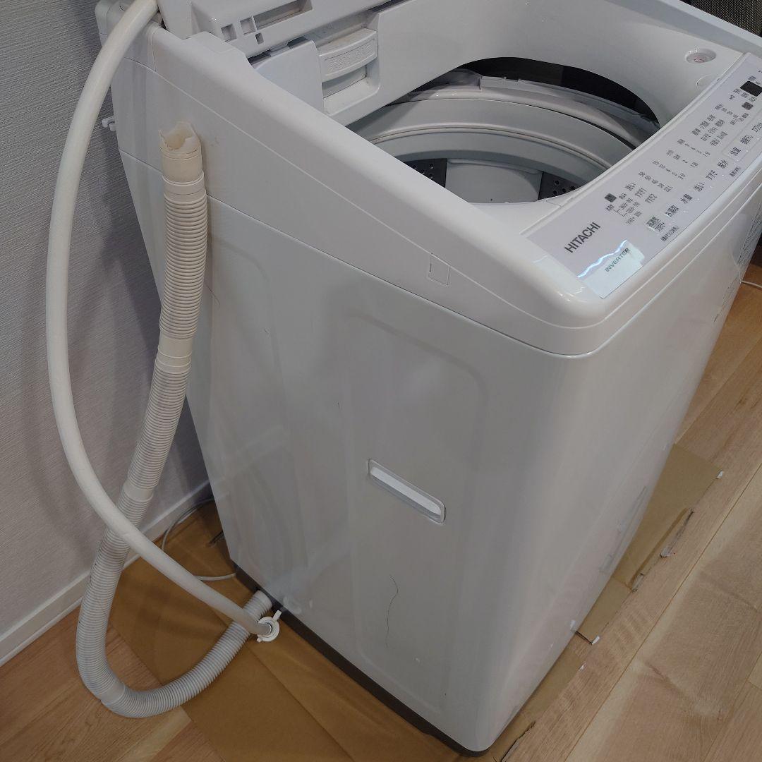 HITACHI 縦型洗濯機 本体 ホワイト 2022年製