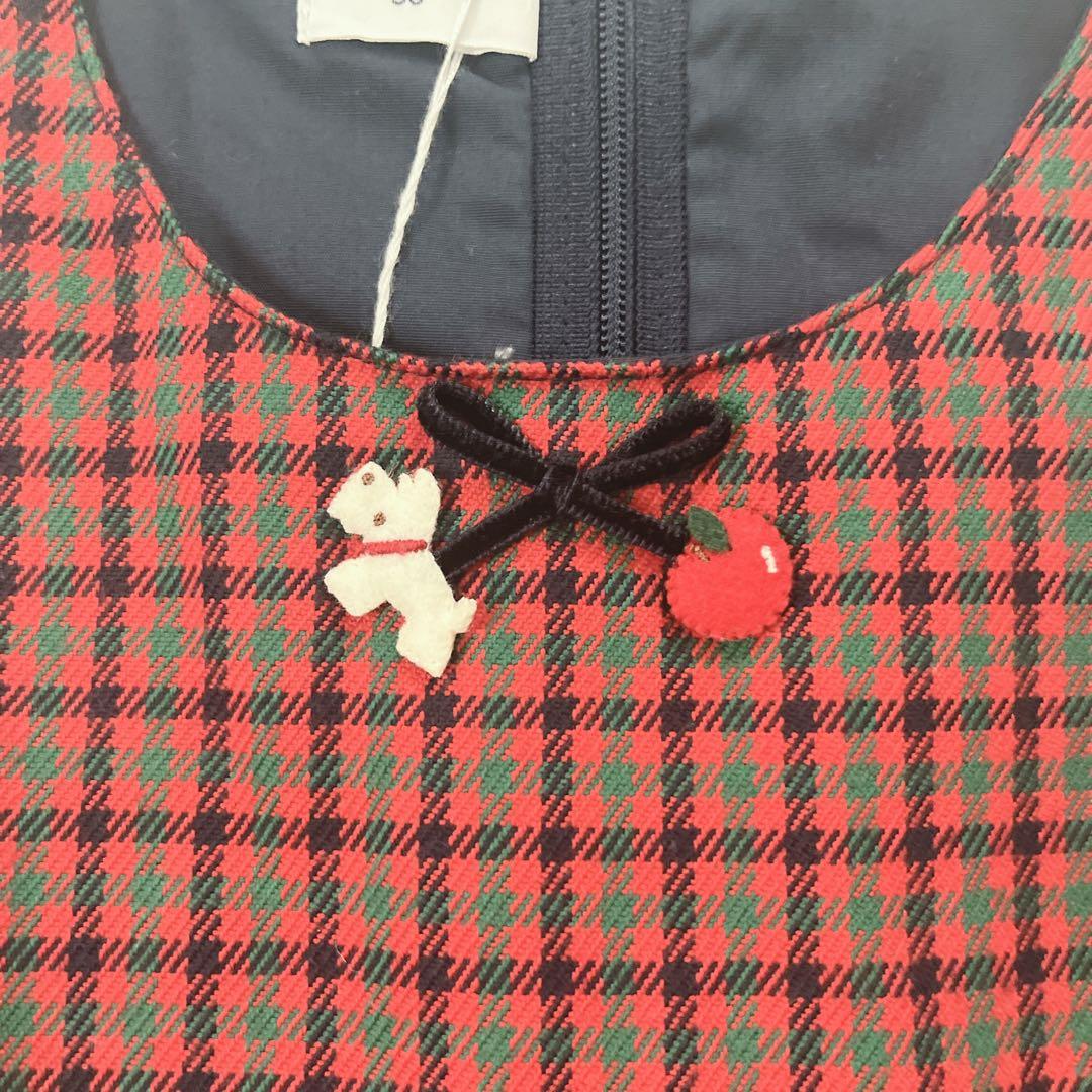 新品タグ付き　ファミリア　チェック　ワンピース　ファミちゃん　80