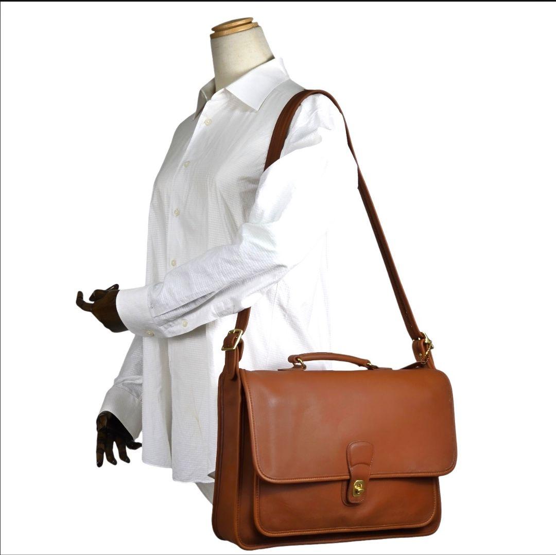 極美品 オールドコーチ ターンロック ビジネスバック ショルダーバッグ USA製