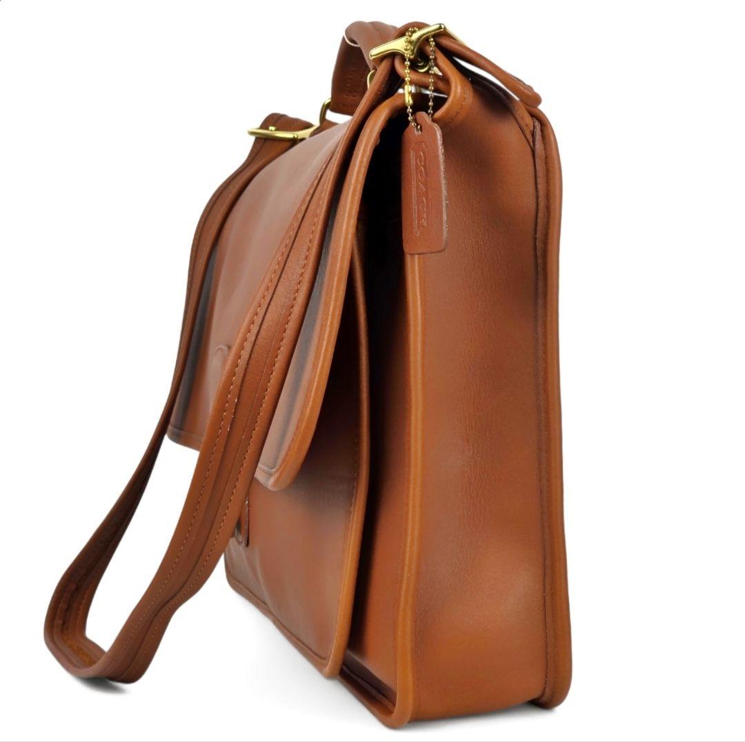 極美品 オールドコーチ ターンロック ビジネスバック ショルダーバッグ USA製