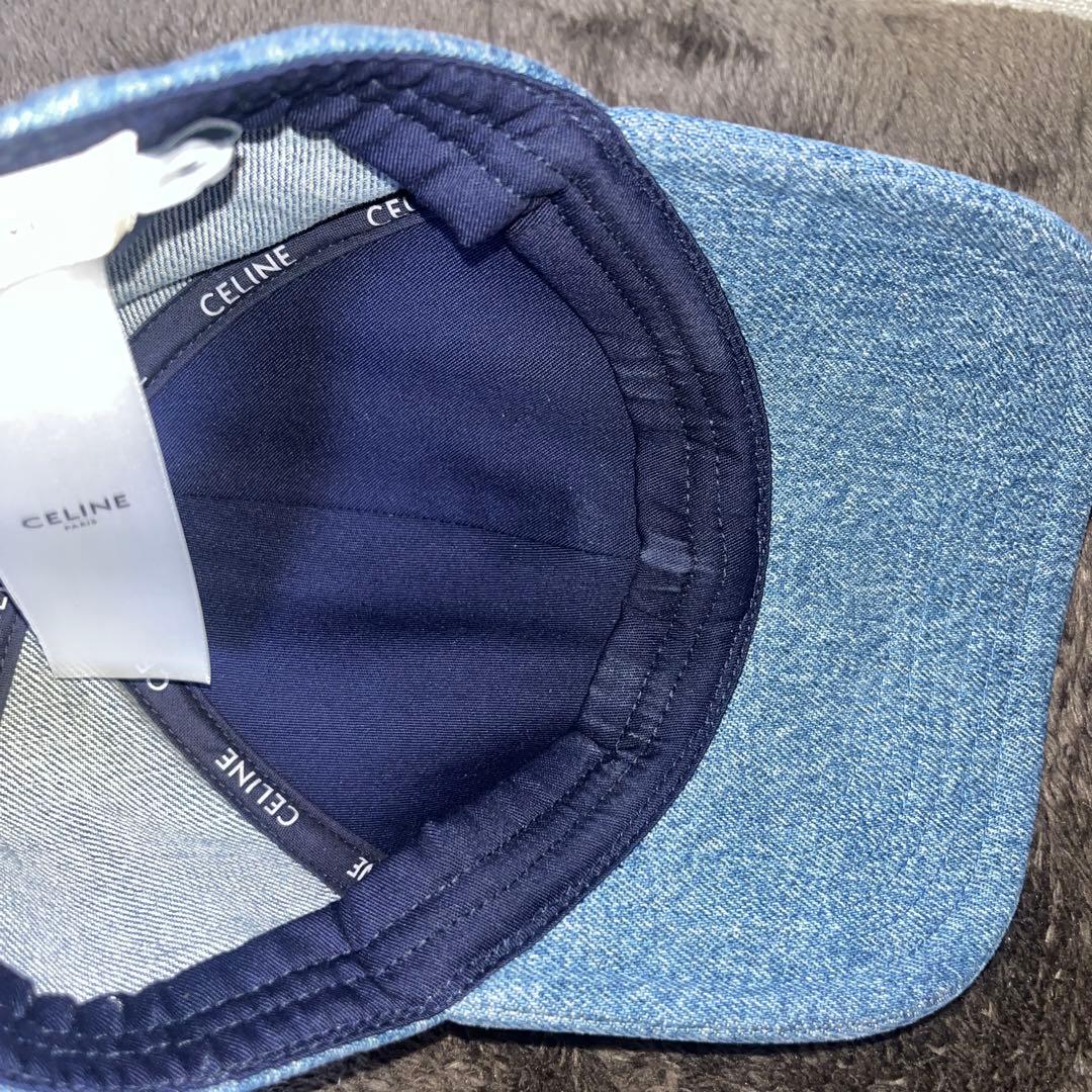 CELINE トリオンフ ベースボールキャップ / ユニオンウォッシュ デニム