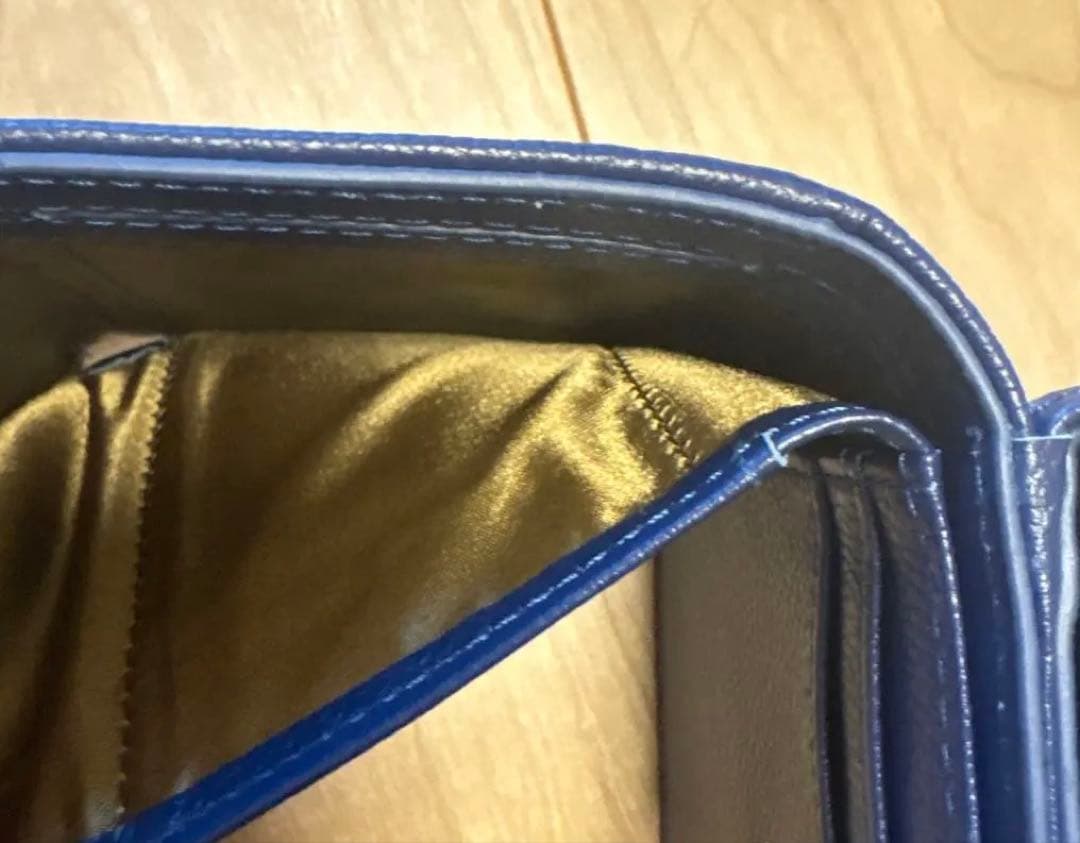 明日まで限定価格+新品*ハシバミの天然石ミニウォレットNavy/ラブラドライト*