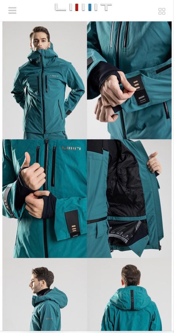 LIMIT 上下セット ビブパンツ　スノーボードウェア　 M スキーウェア