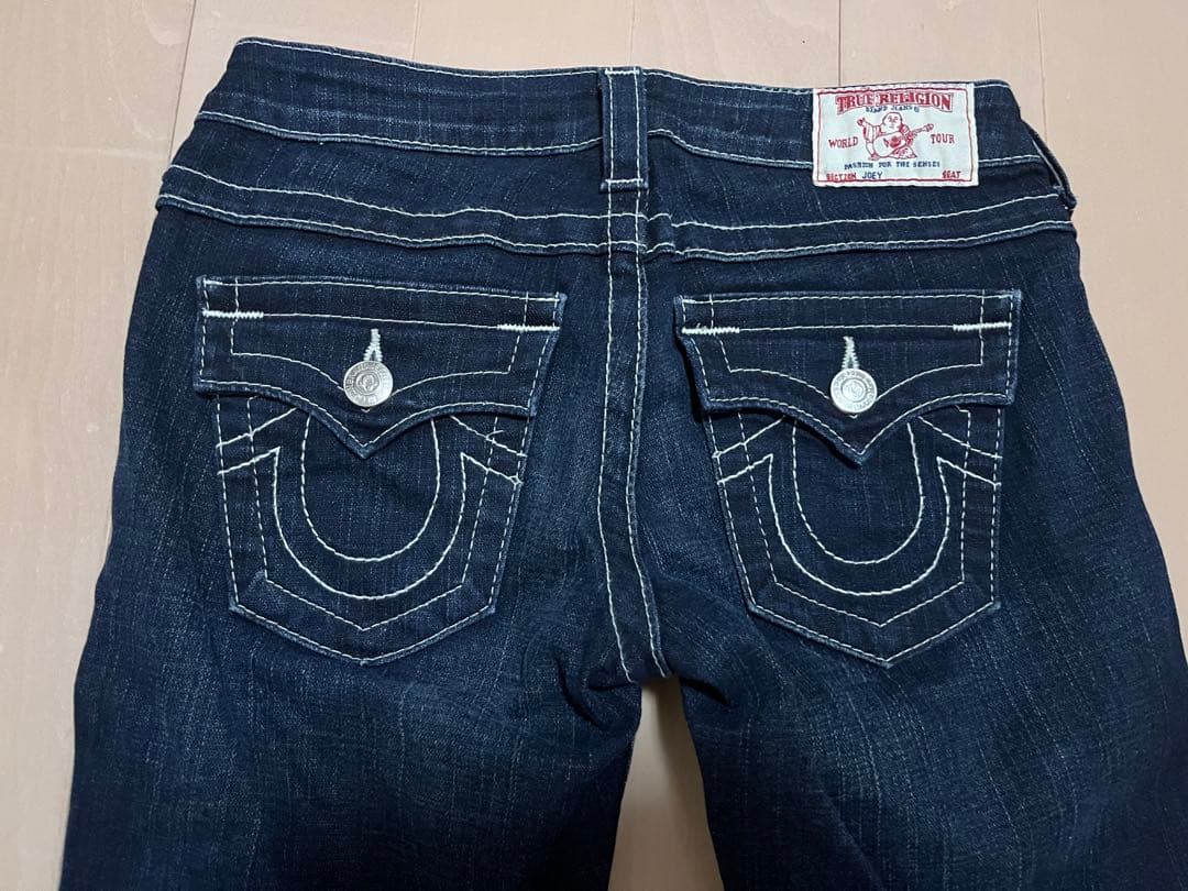 希少 TrueReligion 白ステッチ刺繍 平成ギャル グランジy2k